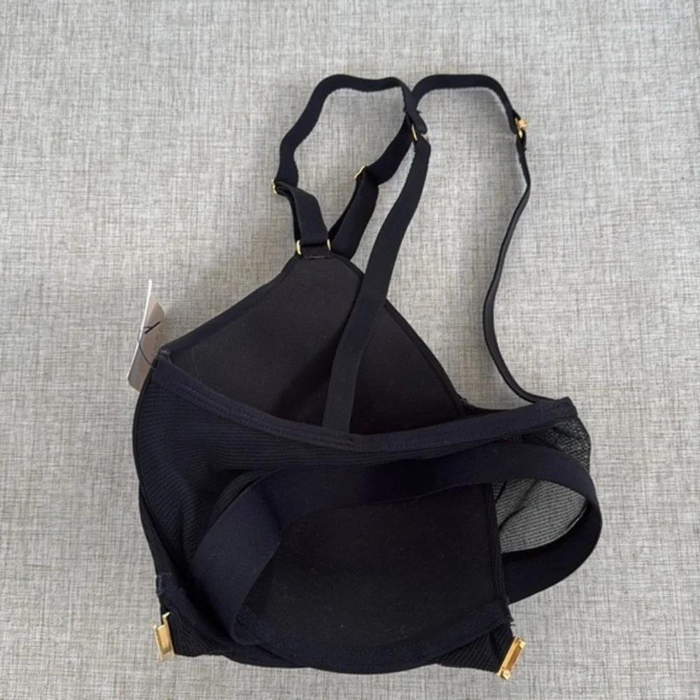 Lively The Front Close black wireless J hook‎ t shirt bra black 34DDD